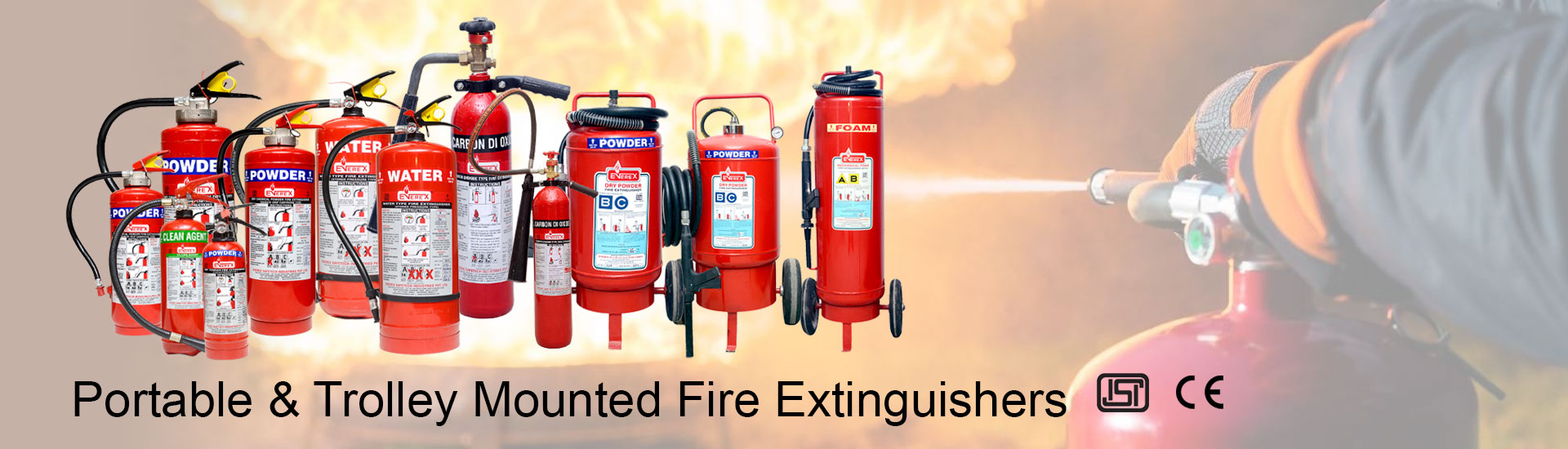 Portable fire extinguishers